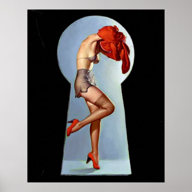 Keyhole-Button hoch Poster (Vorne)