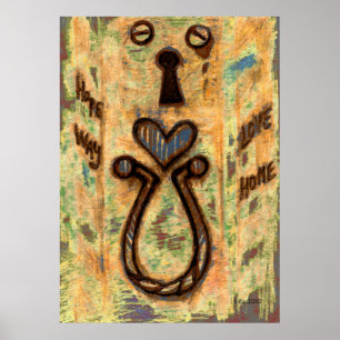 Keyhole & Herz Poster