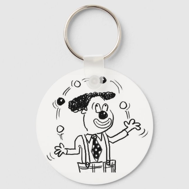 Keyring mit einer Juggler Juggling Illustration Schlüsselanhänger (Vorderseite)
