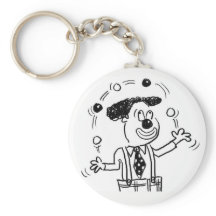 Keyring mit einer Juggler Juggling Illustration