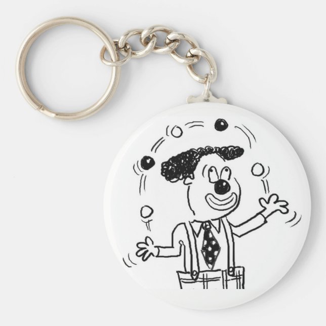 Keyring mit einer Juggler Juggling Illustration Schlüsselanhänger (Vorne)