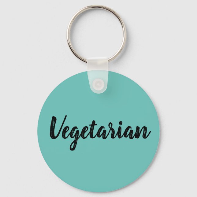 Keyring - Vegetarischer Ozean Blau Schlüsselanhänger (Vorderseite)