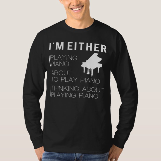 Keys and Chuckles: Funny Piano T - Shirt (Vorderseite)