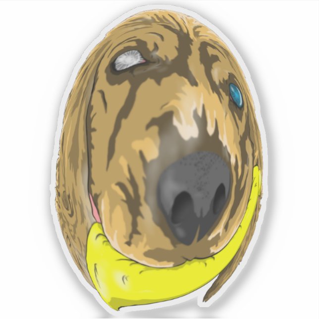 Keys & Banana, der Miniaturcocker spaniel 2 Aufkleber (Vorderseite)