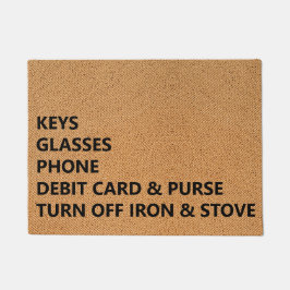 Keys Glasses Phone Debit Card Purse Iron Stove Fußmatte