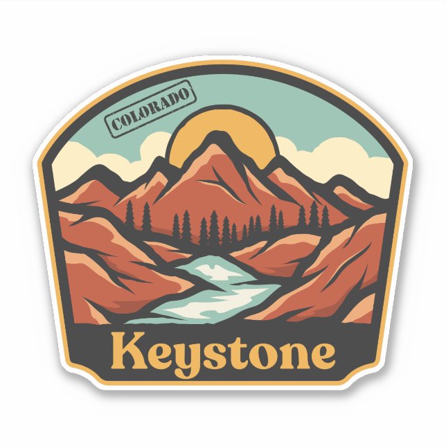 Keystone, Colorado-Aufkleber Aufkleber (Vorderseite)