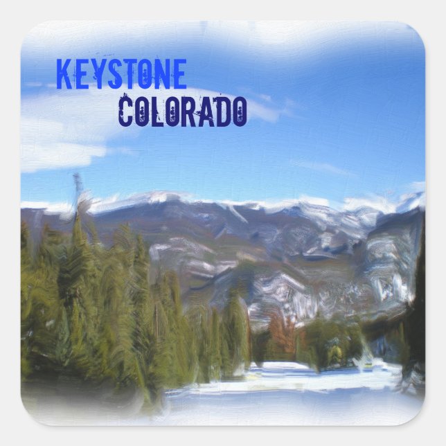 Keystone Colorado-Aufkleber Quadratischer Aufkleber (Vorderseite)