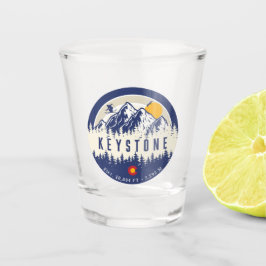 Keystone Colorado Flag Berg Souvenir Schnapsglas