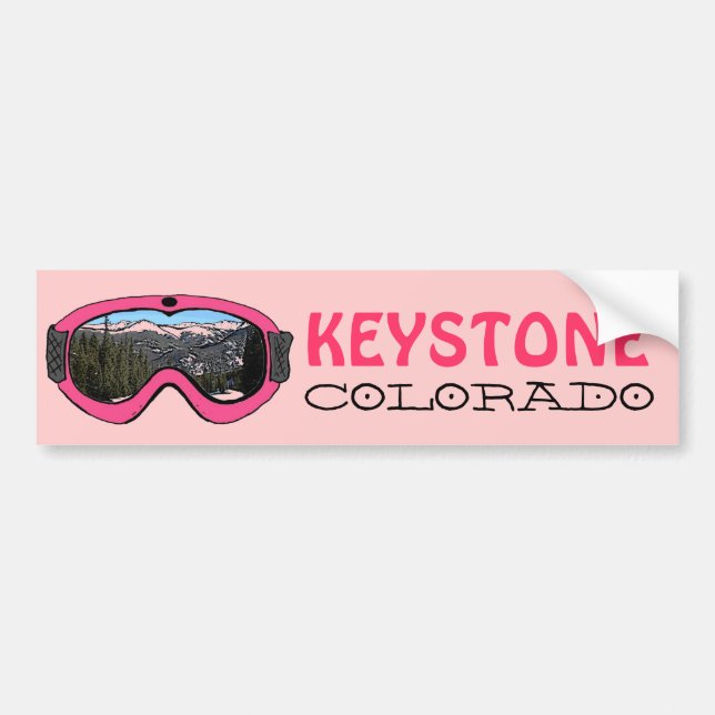 Keystone Colorado Pink Snowkittel Autoaufkleber (Vorne)