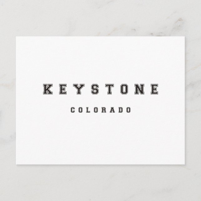 Keystone Colorado Postkarte (Vorderseite)
