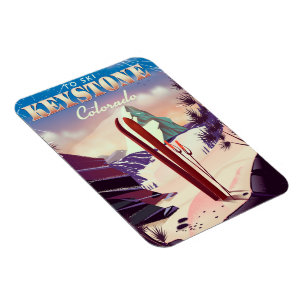 Keystone, Colorado-Ski-Werbeposter im Vintage-Stil Magnet