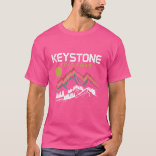 Keystone Colorado Skifahren Snowboard Winter Vinta T-Shirt