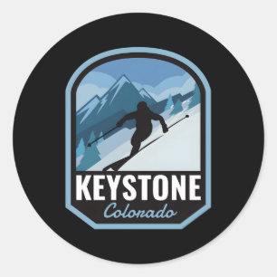 Keystone Colorado Skigebiet Runder Aufkleber