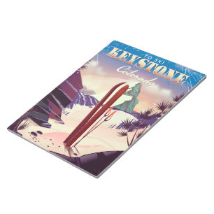 Keystone, Colorado Skigebiet Vintage Poster. Notizblock