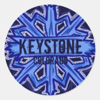 Keystone Colorado Snowflake Circle Aufkleber