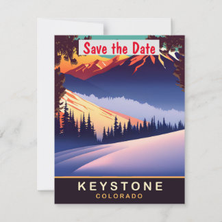Keystone, Colorado, Travel Postcard, Save The Date
