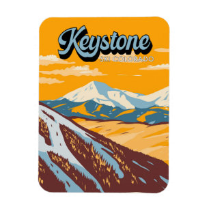 Keystone Colorado Winterskigebiet Vintag Magnet