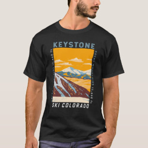 Keystone Colorado Winterskigebiet Vintag T-Shirt