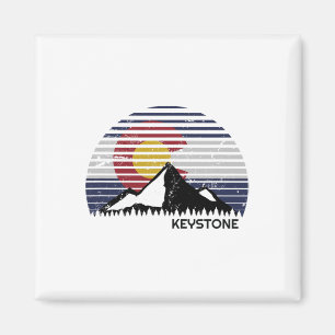 Keystone, Colorado X Co Flag Berggipfel Magnet
