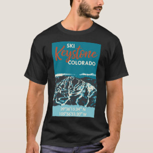 Keystone Mountain Vintage-Ski-Poster T-Shirt