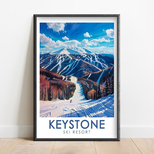 Keystone Ski Resort Art - Dercum Mountain Print -  Poster (Von Creator hochgeladen)