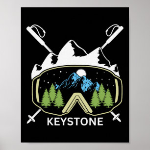 Keystone Ski Resort Colorado Skifahren Souvenir Poster