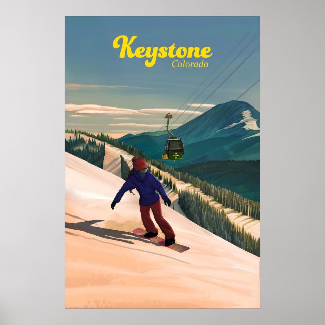 Keystone Snowboard Reiseplakat Poster (Vorne)