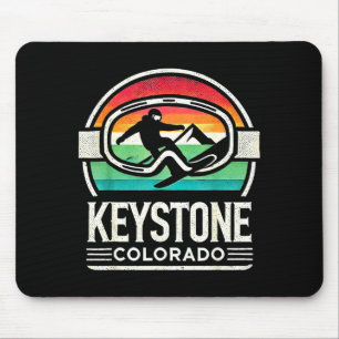 Keystone-Snowboarden Retro-Colorado-Berg Mousepad