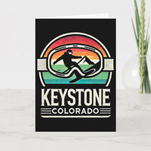 Keystone Snowboarden Retro Colorado Berg Schnee Karte