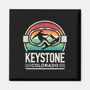 Keystone Snowboarden Retro Colorado Berg Schnee Magnet