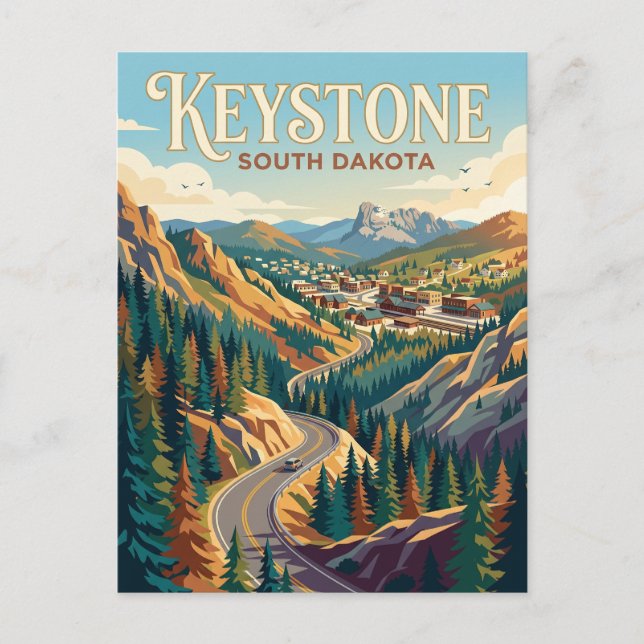 Keystone South Dakota Postkarte (Vorderseite)