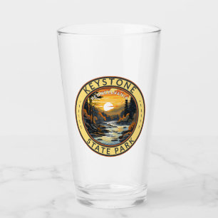 Keystone Staat Park Pennsylvania Travel Art Abzeic Glas