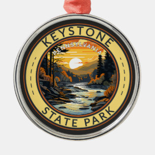 Keystone Staat Park Pennsylvania Travel Art Abzeic Ornament Aus Metall