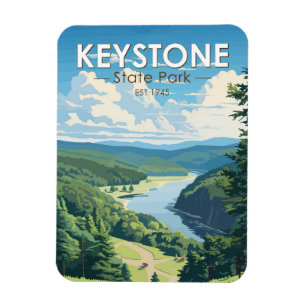 Keystone Staat Park Pennsylvania Vintag Reisen Magnet