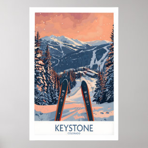 Keystone-Wandkunst - Colorado-Skiposter 1 Poster
