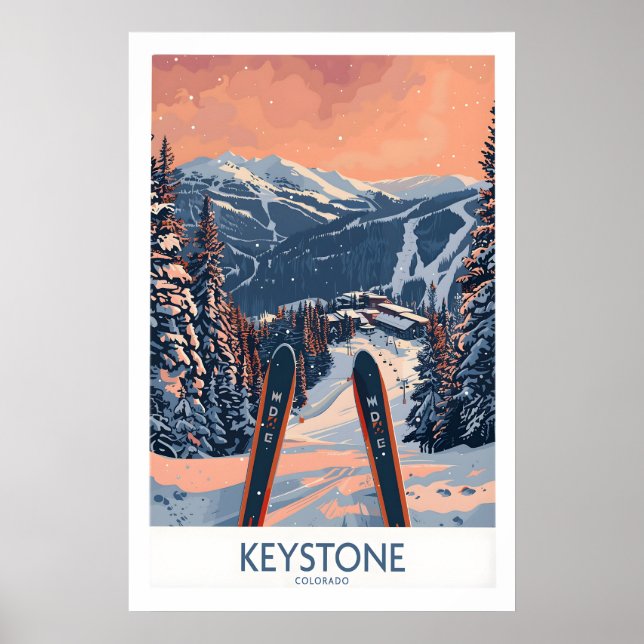 Keystone-Wandkunst - Colorado-Skiposter 1 Poster (Vorne)
