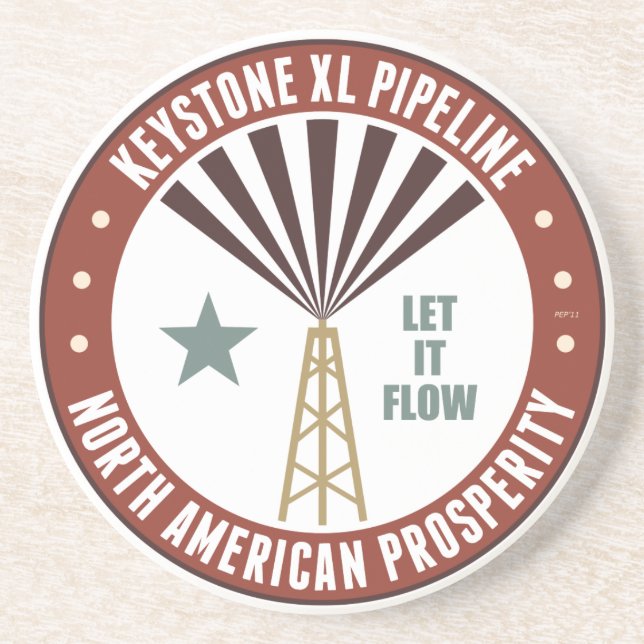 Keystone-XL-Pipeline Sandstein Untersetzer (Vorne)