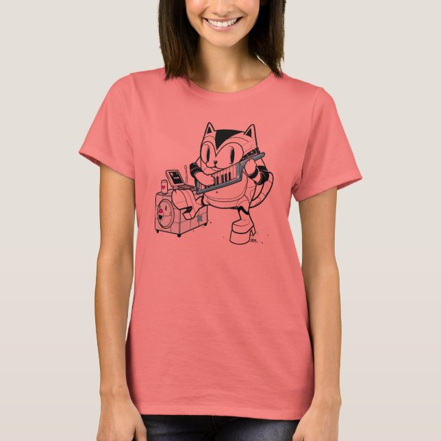 Keytar Cat T-Shirt (Vorderseite)
