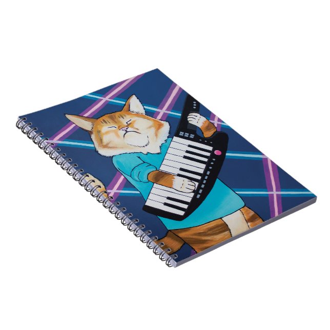 Keytar Katzen-Notizbuch Notizblock (Rechte Seite)