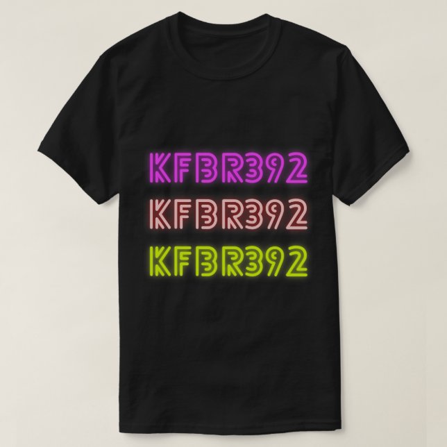 KFBR392 Lizenzplatte Retro Design der 80er Jahre T-Shirt (Design vorne)