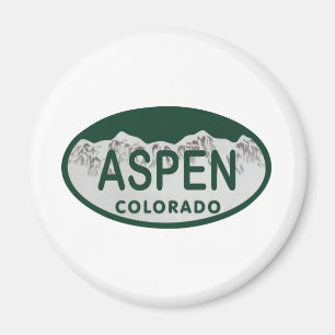 Kfz-Kennzeichen Aspen Colorado Magnet