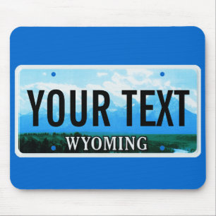 Kfz-Kennzeichen-Mausunterlage Wyomings Tetons Mousepad