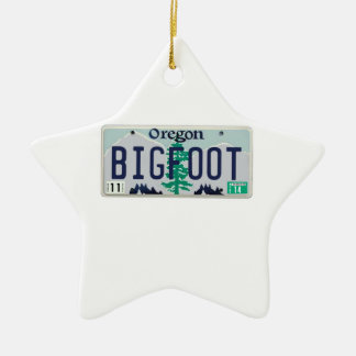 Kfz-Kennzeichen Oregons Bigfoot Keramik Ornament