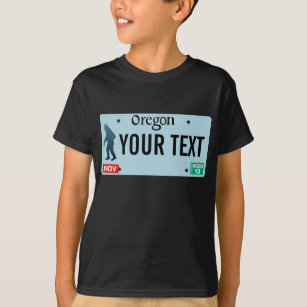Kfz-Kennzeichen Oregons Sasquatch T-Shirt