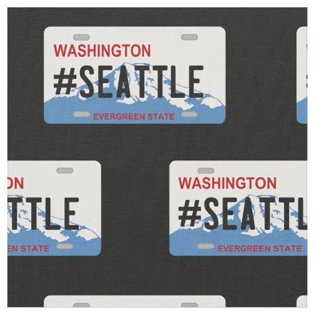 Kfz-Kennzeichengewebe Washingtons Seattle Stoff (Nahaufnahme)