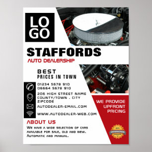 Kfz-Motor, Auto-Vertriebswerbung Poster