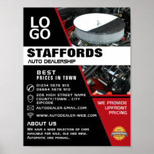 Kfz-Motor, Auto-Vertriebswerbung Poster