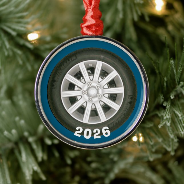 Kfz-Rad Ornament Aus Metall (Baum)