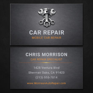 Kfz-Reparaturspezialist Metallisch Visitenkarte