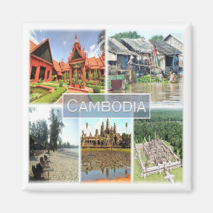 KH * Kambodscha - Angkor Wat - Phonom Penh Magnet